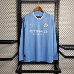 Manchester City 2023/24 Home Long Sleeves Jersey