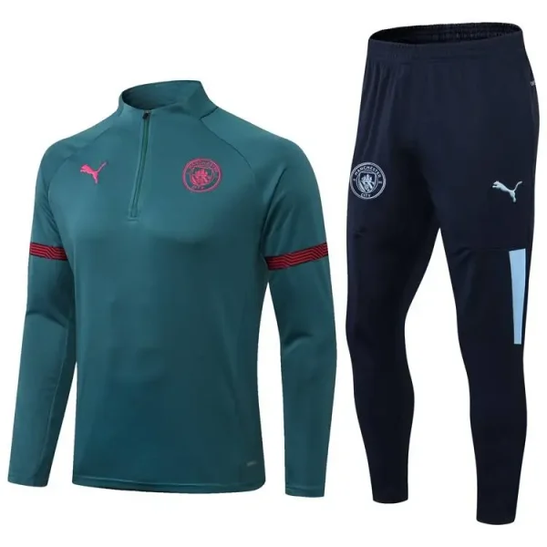 Manchester City 2021-22 Half-Zip Tracksuit Green