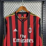 AC Milan 2013/14 Home Long Sleeves Retro Jersey