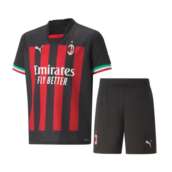 AC Milan 2022/23 Home Kids Jersey And Shorts Kit