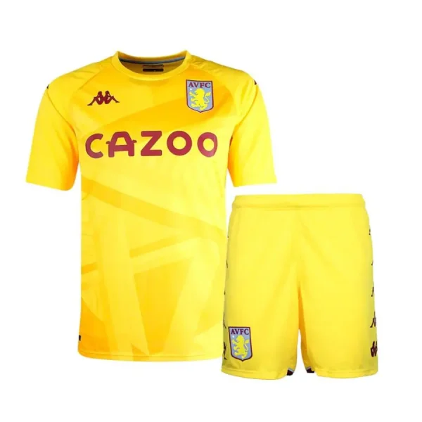 Aston Villa 2021/22 Goalkeeper Kids Jersey And Shorts Kit