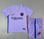 Barcelona 2021/22 Away Kids Jersey And Shorts Kit