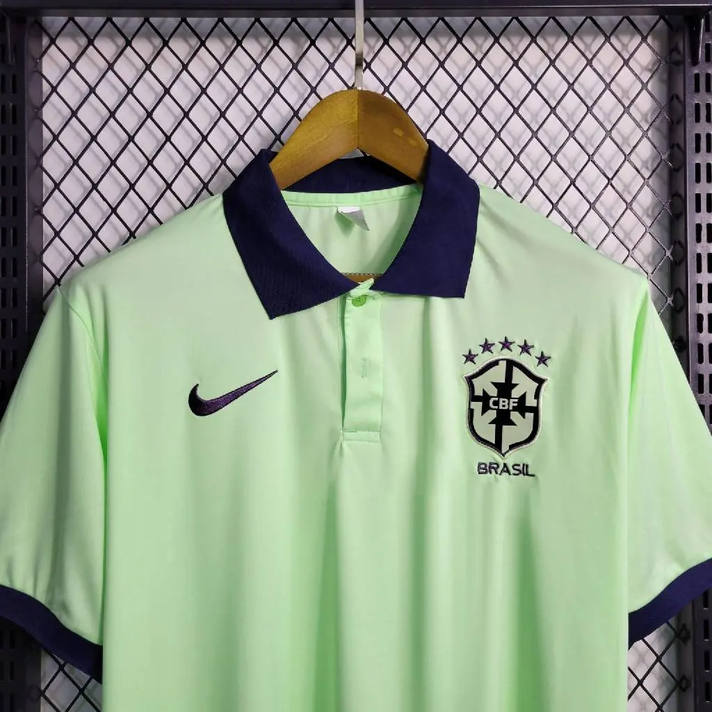 Brazil 2023/24 Light Green Polo Jersey