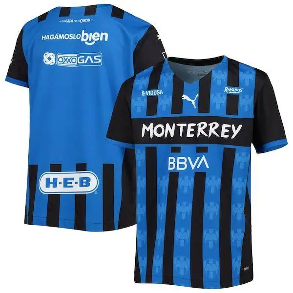 Cf Monterrey Puma Youth 2022/23 Replica Drycell Jersey - Blue