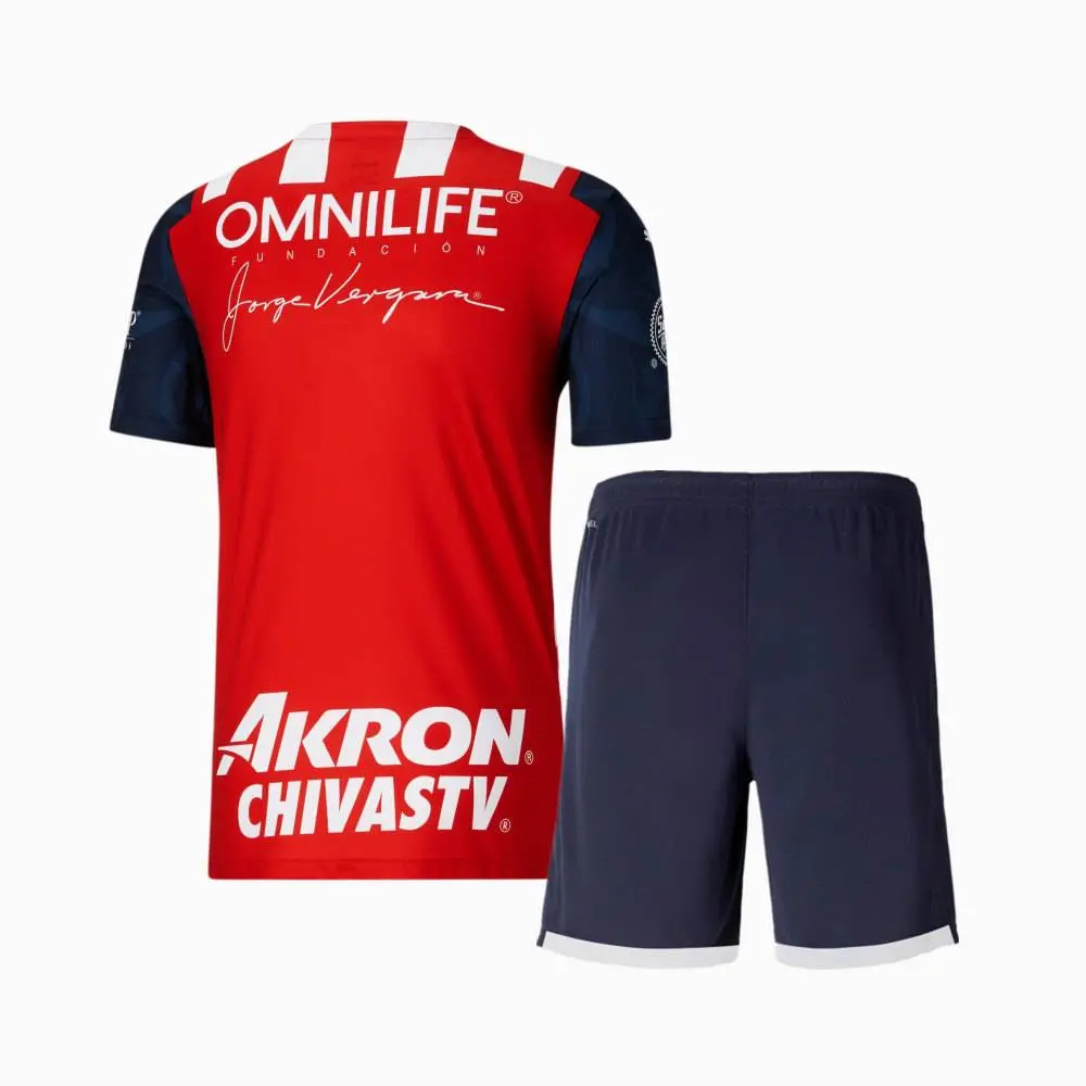 Chivas 2021/22 Home Kids Jersey And Shorts Kit