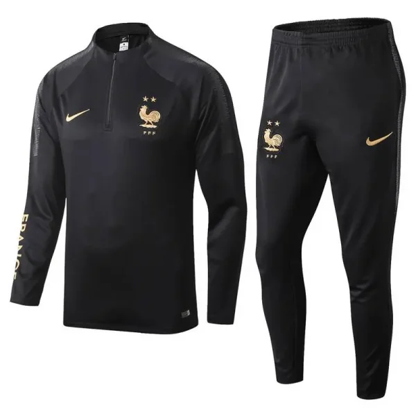 France 2019-20 Half-zip Tracksuit Black