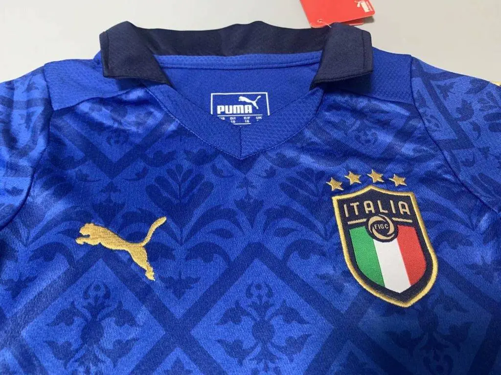 Italy 2021 Home Kids Jersey And Shorts Kit