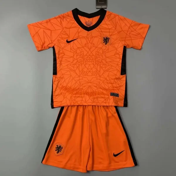 Netherlands 2021 Home Kids Jersey And Shorts Kit