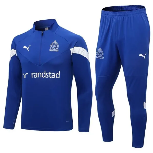 Olympique Marseille 2022-23 Half-zip Tracksuit Blue