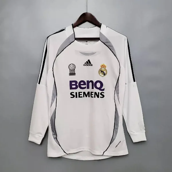 Real Madrid 2006/07 Home Long Sleeves Retro Jersey