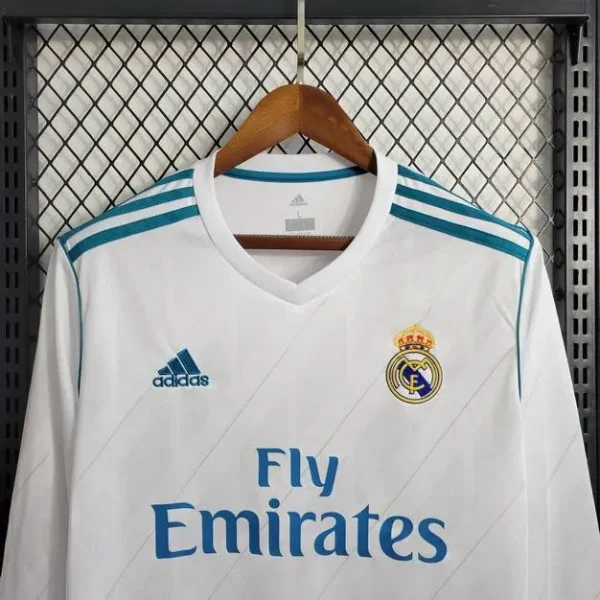 Real Madrid 2017/18 Home Long Sleeve Retro Jersey