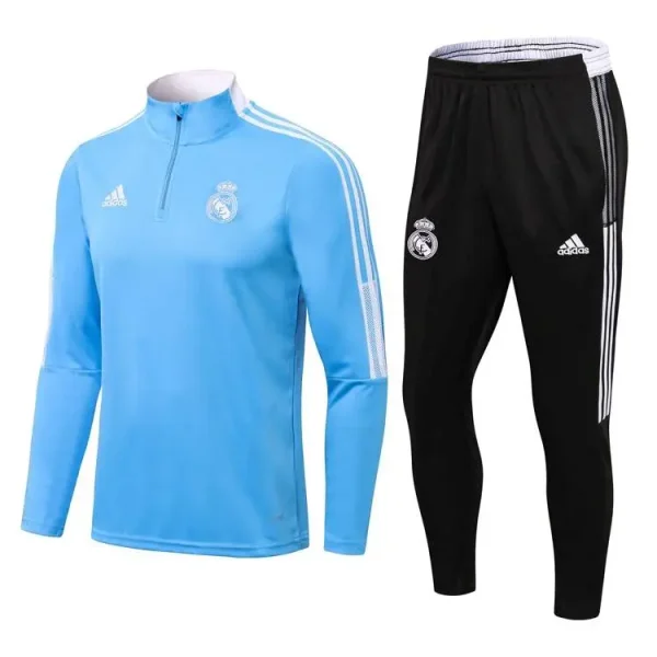 Real Madrid 2021-22 Half-zip Tracksuit Blue