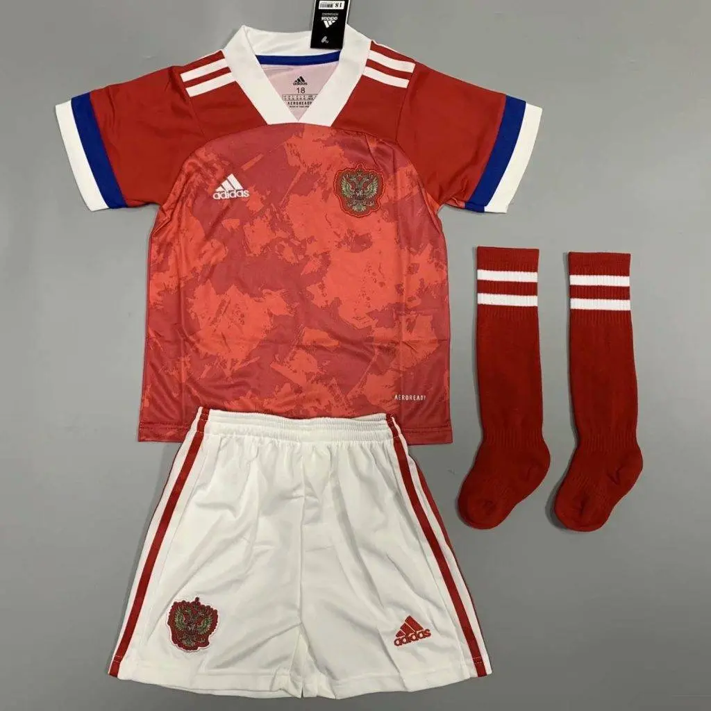 Russia 2021 Home Kids Jersey And Shorts Kit