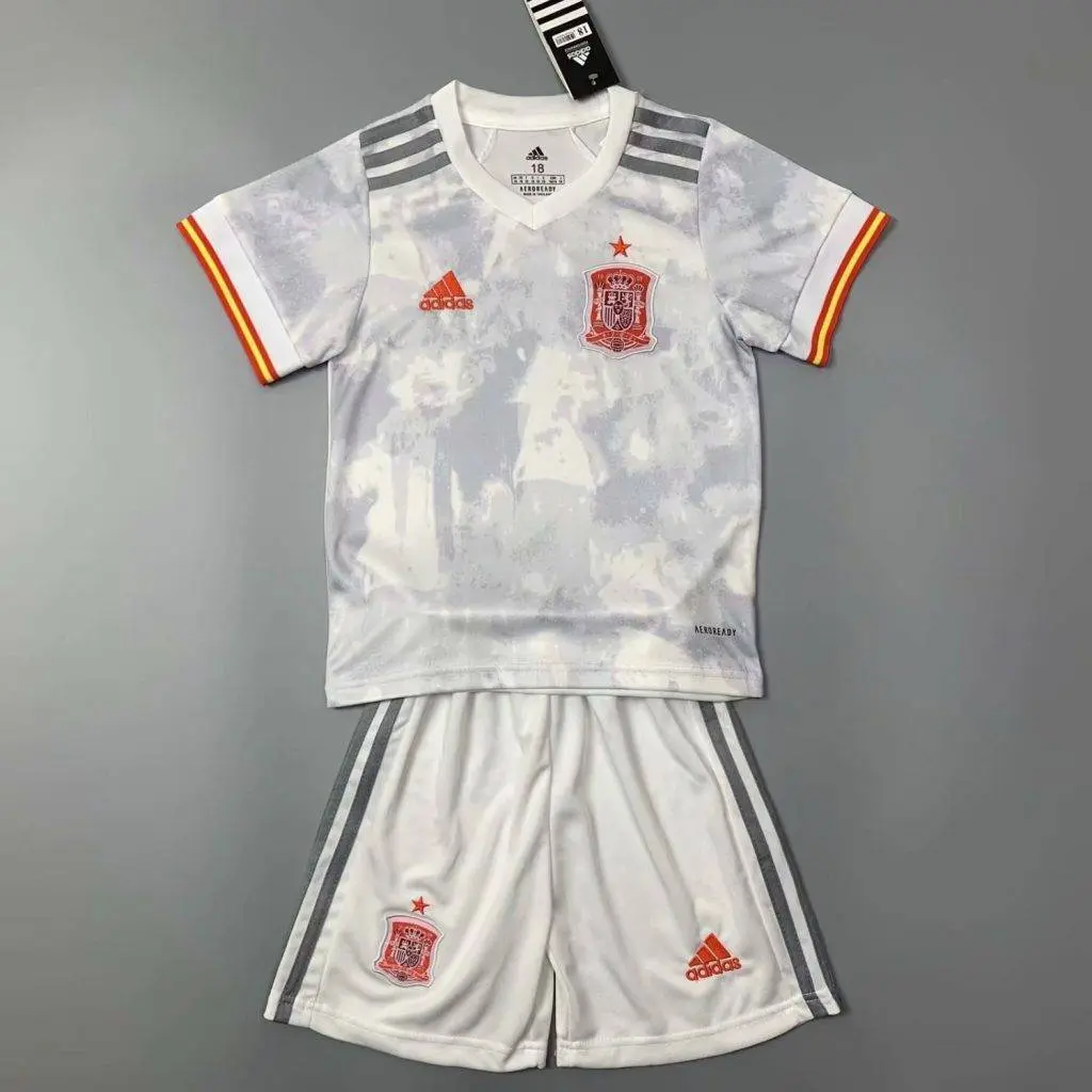 Spain 2021 Away Kids Jersey And Shorts Kit