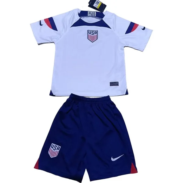 USA 2022/23 Home Kids Jersey And Shorts Kit