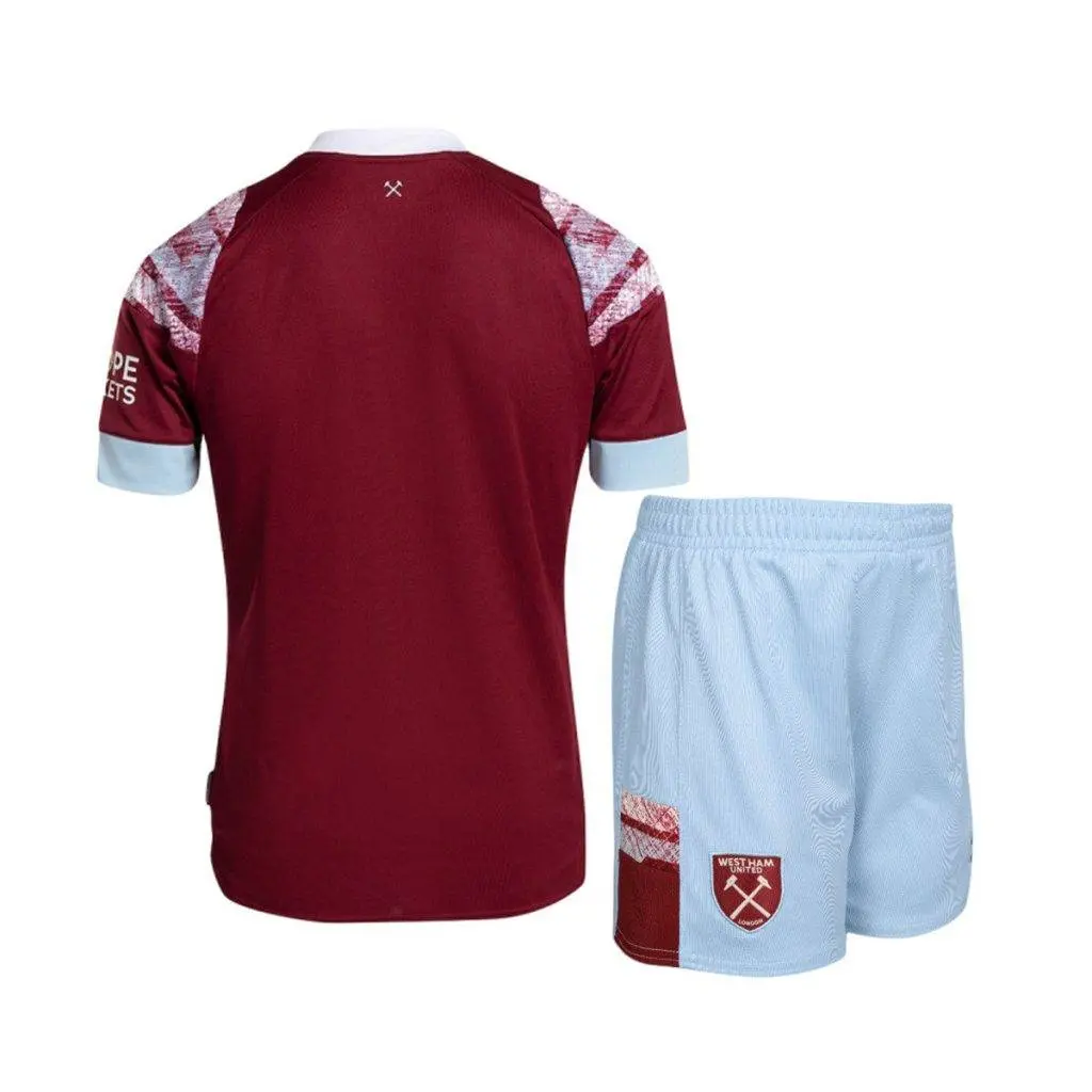 West Ham United 2022/23 Home Kids Jersey And Shorts Kit