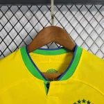 Brazil 2022 World Cup Home Kids Jersey And Shorts Kit