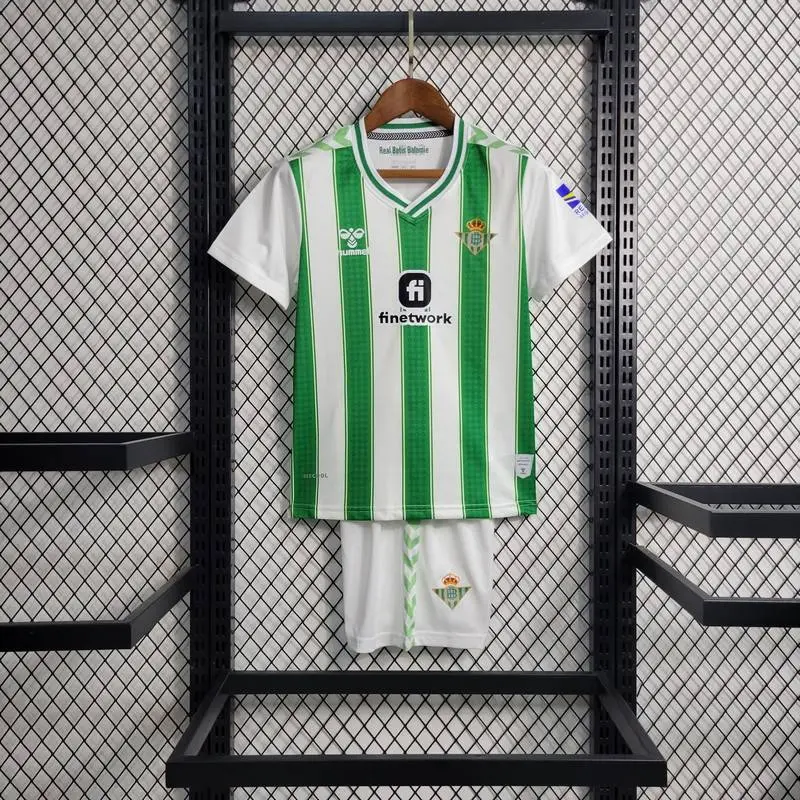 Real Betis 2023/24 Home Kids Jersey And Shorts Kit