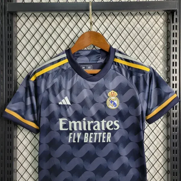 Real Madrid 2023/24 Away Kids Jersey And Shorts Kit