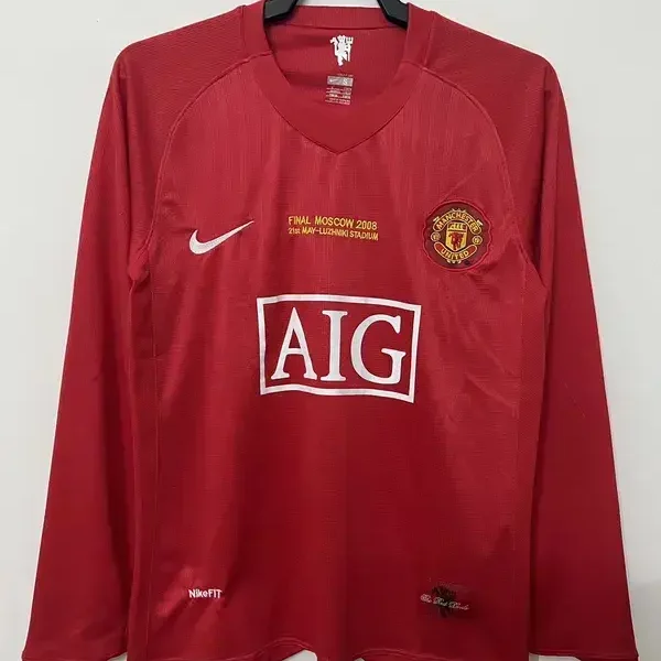 Manchester United 2008 Home Long Sleeves Retro Jersey