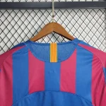 Barcelona 2005/2006 Home UCL Edition Long Sleeves Retro Jersey