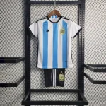 Argentina 2022 Word Cup Home 3-Stars Kids Jersey And Shorts Kit